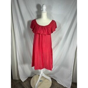 Philosophy Republic Clothing Red Tencel Ruffle Off Shoulder Dress Womens XXL